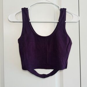 Garage Cropped Purple Tank Top